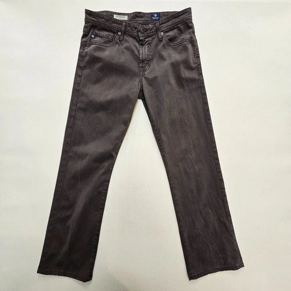 AG Adriano Goldschmied Protege Straight Leg Sueded Pants 30/31